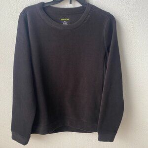 Tek Gear soft Fleece Black Crew Neck Women Pullover Sweatshirt Size M NWT